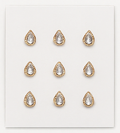 Traditional White Leaf Shaped with Diamond Bindi Pack